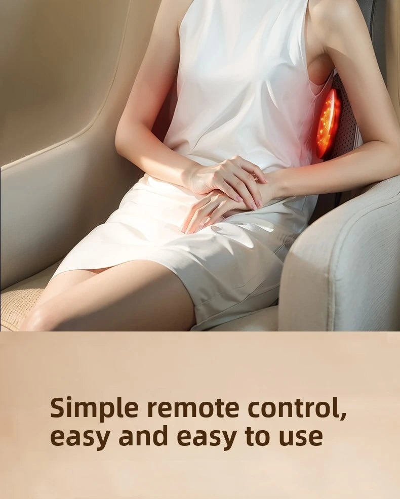 Massage Seat Cushion with Heat | Full Body Vibration Chair Massager for Back, Waist, Thighs, Office & Car