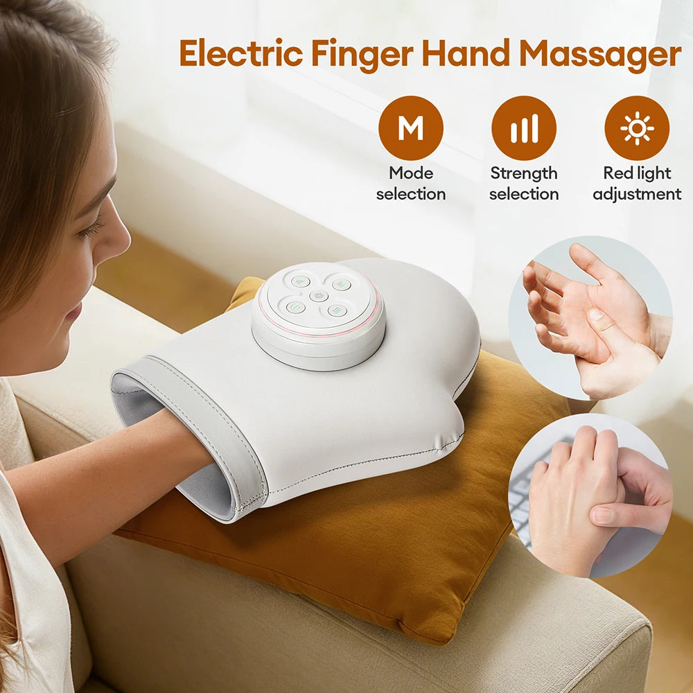 Hand Massager with Heat | Electric Air Compression Hand Massager for Fingers, Palms, Wrists & Arthritis Relief