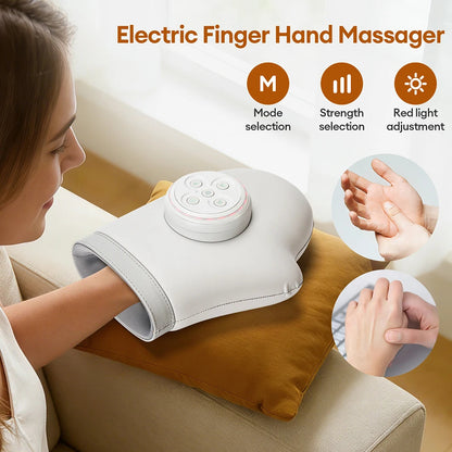 Hand Massager with Heat | Electric Air Compression Hand Massager for Fingers, Palms, Wrists & Arthritis Relief