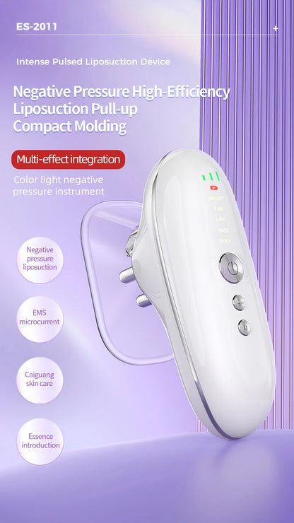 Body Sculpting Massager | 5-in-1 Cellulite Massager with Suction, Microcurrent, LED Light & Lymphatic Drainage