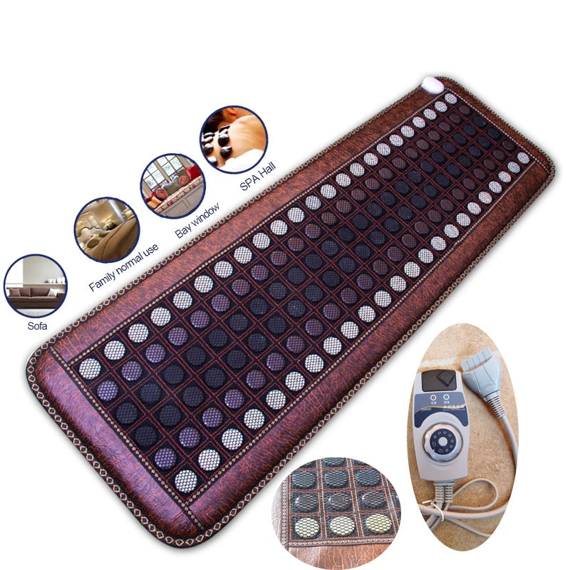 Infrared Heating Mat | Jade Tourmaline Full Body Heating Pad with Adjustable Temperature, Timer & Auto Shut-Off