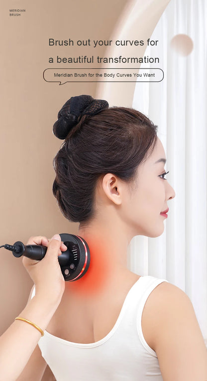 Electric Gua Sha Massager with Heat | Microcurrent Body Massage Brush for Back, Arms, Legs & Muscle Relaxation