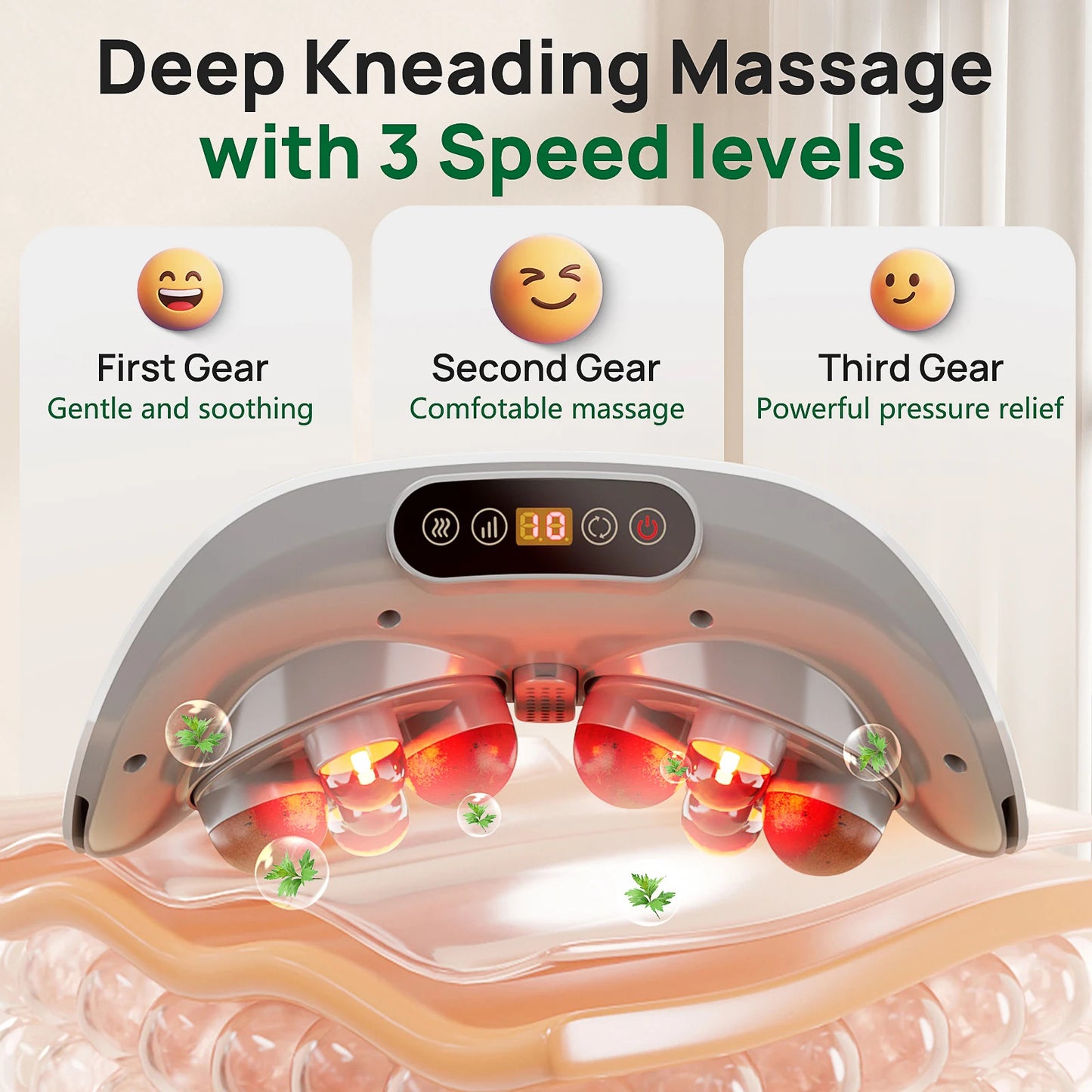 Abdominal Heating Pad Massager | Cordless Belly Massager for Cramps, Stomach Tension & Relaxation