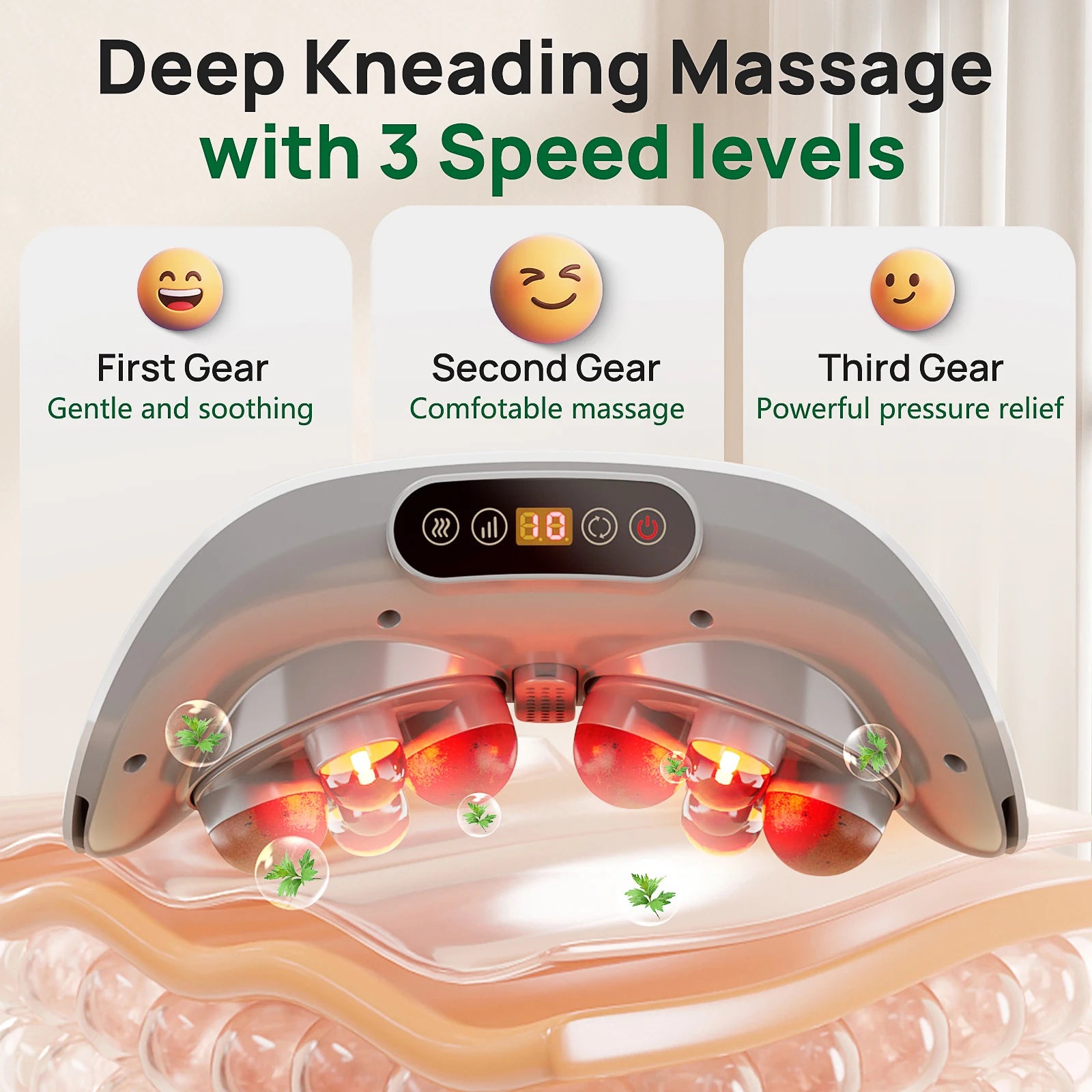Abdominal Heating Pad Massager | Cordless Belly Massager for Cramps, Stomach Tension & Relaxation