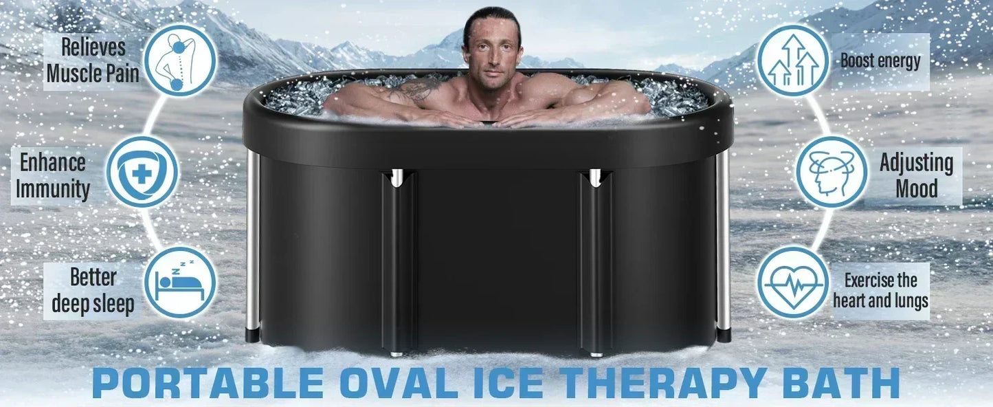 Ice Bath Tub | Foldable Cold Plunge Tub for Adults, Portable Recovery Bath for Home, Outdoor & Post-Workout Use