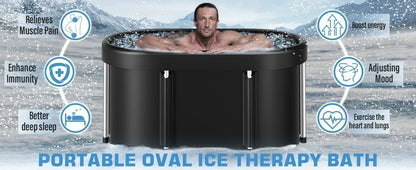 Ice Bath Tub | Foldable Cold Plunge Tub for Adults, Portable Recovery Bath for Home, Outdoor & Post-Workout Use