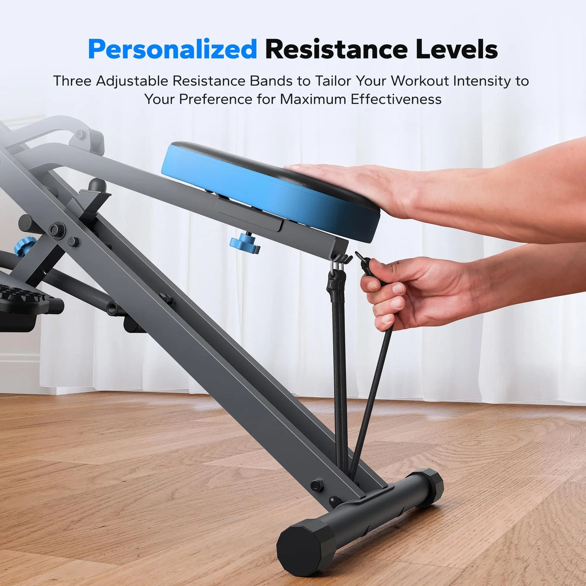 Squat Rowing Machine | 2-in-1 Foldable Full Body Trainer with Adjustable Resistance, 350 lb Support