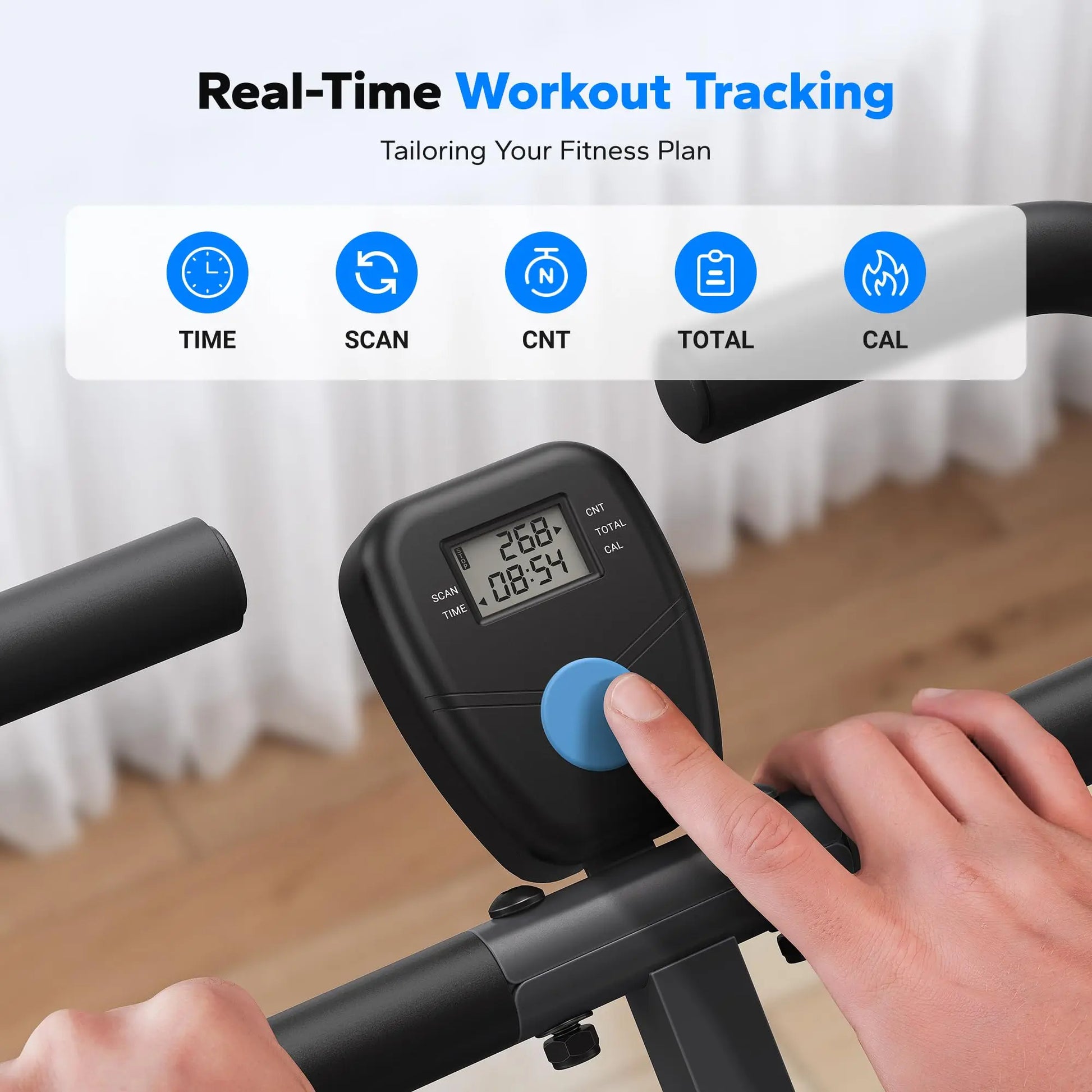 Squat Rowing Machine | 2-in-1 Foldable Full Body Trainer with Adjustable Resistance, 350 lb Support