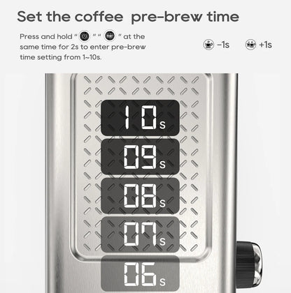 Compact 20-Bar Espresso Machine with Steam Wand | 51mm Portafilter, Hot and Cold Brew & Adjustable Temperature Control