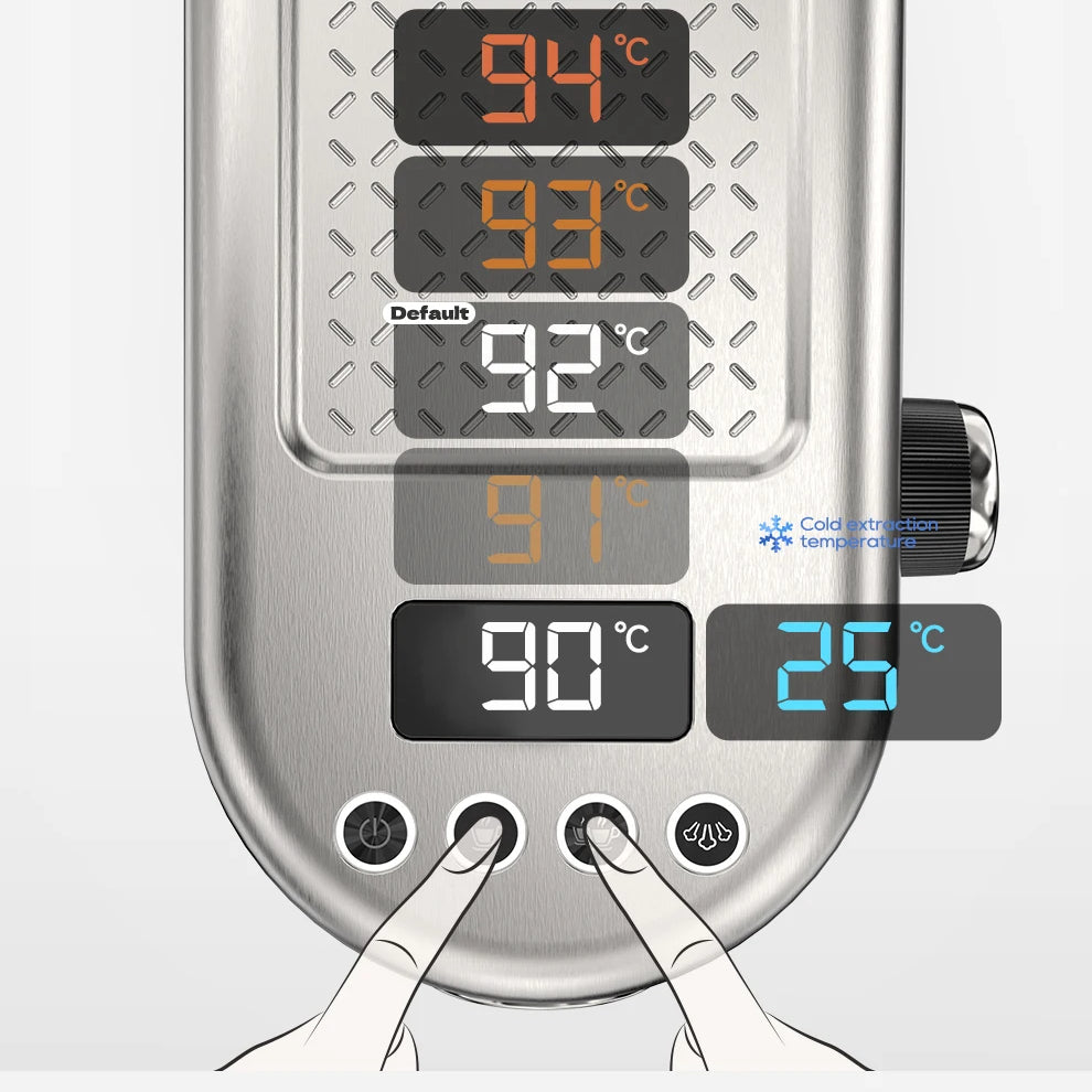 Compact 20-Bar Espresso Machine with Steam Wand | 51mm Portafilter, Hot and Cold Brew & Adjustable Temperature Control