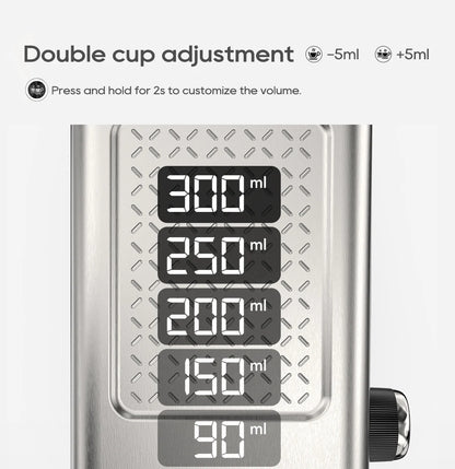 Compact 20-Bar Espresso Machine with Steam Wand | 51mm Portafilter, Hot and Cold Brew & Adjustable Temperature Control