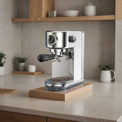 Compact 20-Bar Espresso Machine with Steam Wand | 51mm Portafilter, Hot and Cold Brew & Adjustable Temperature Control