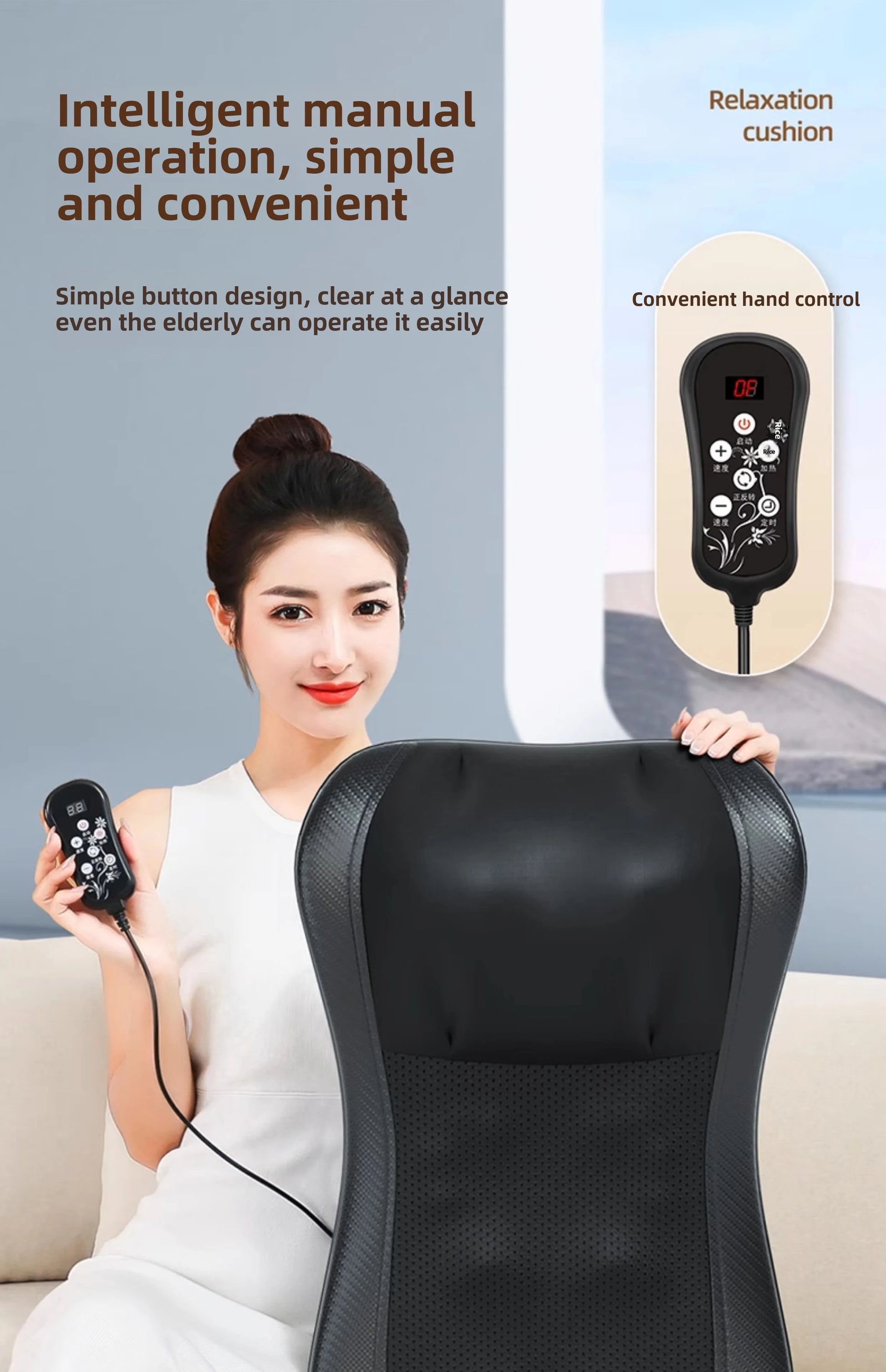 Shiatsu Neck and Back Massager with Heat | Deep Kneading Massage Pillow for Neck, Shoulders & Lower Back