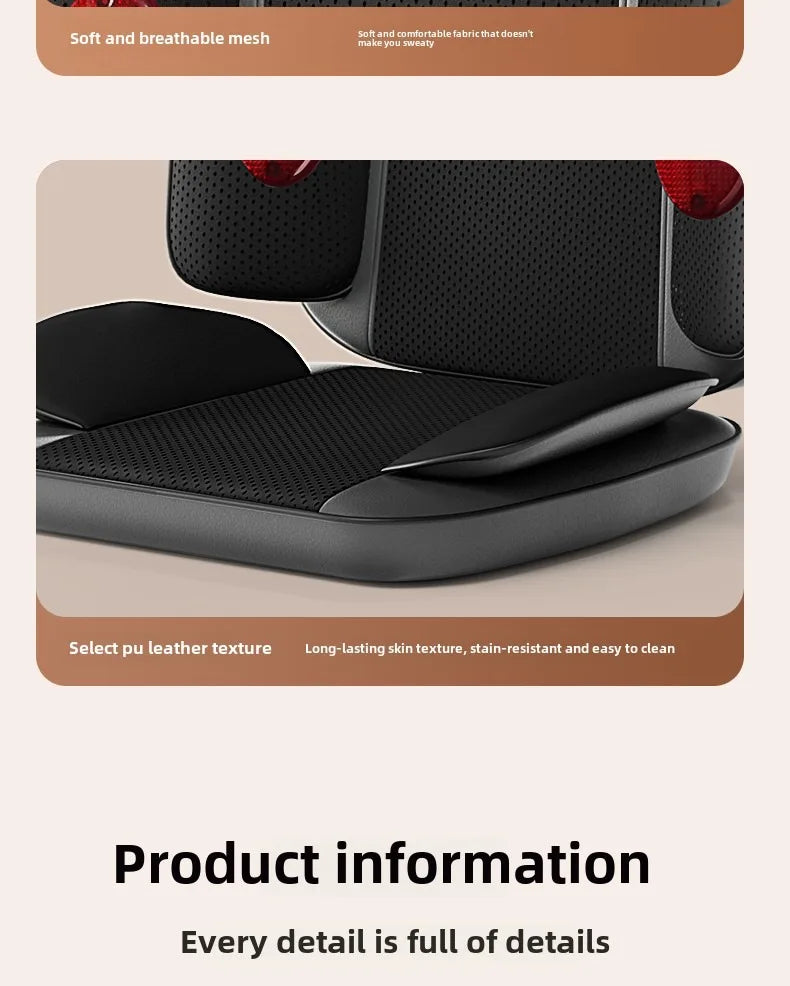 Massage Seat Cushion with Heat | Full Body Vibration Chair Massager for Back, Waist, Thighs, Office & Car