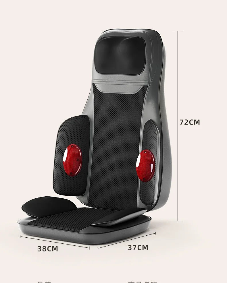 Massage Seat Cushion with Heat | Full Body Vibration Chair Massager for Back, Waist, Thighs, Office & Car