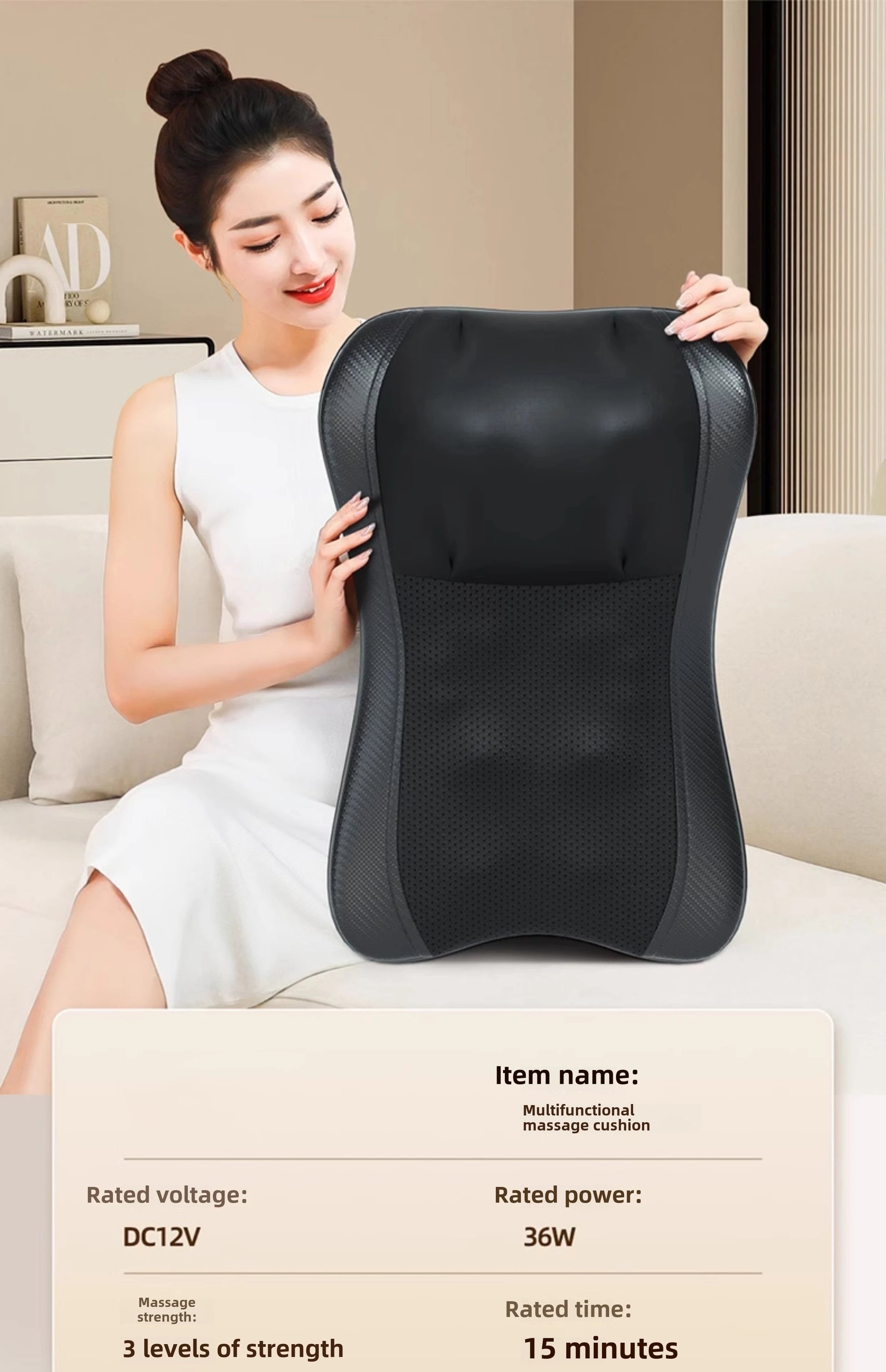 Shiatsu Neck and Back Massager with Heat | Deep Kneading Massage Pillow for Neck, Shoulders & Lower Back