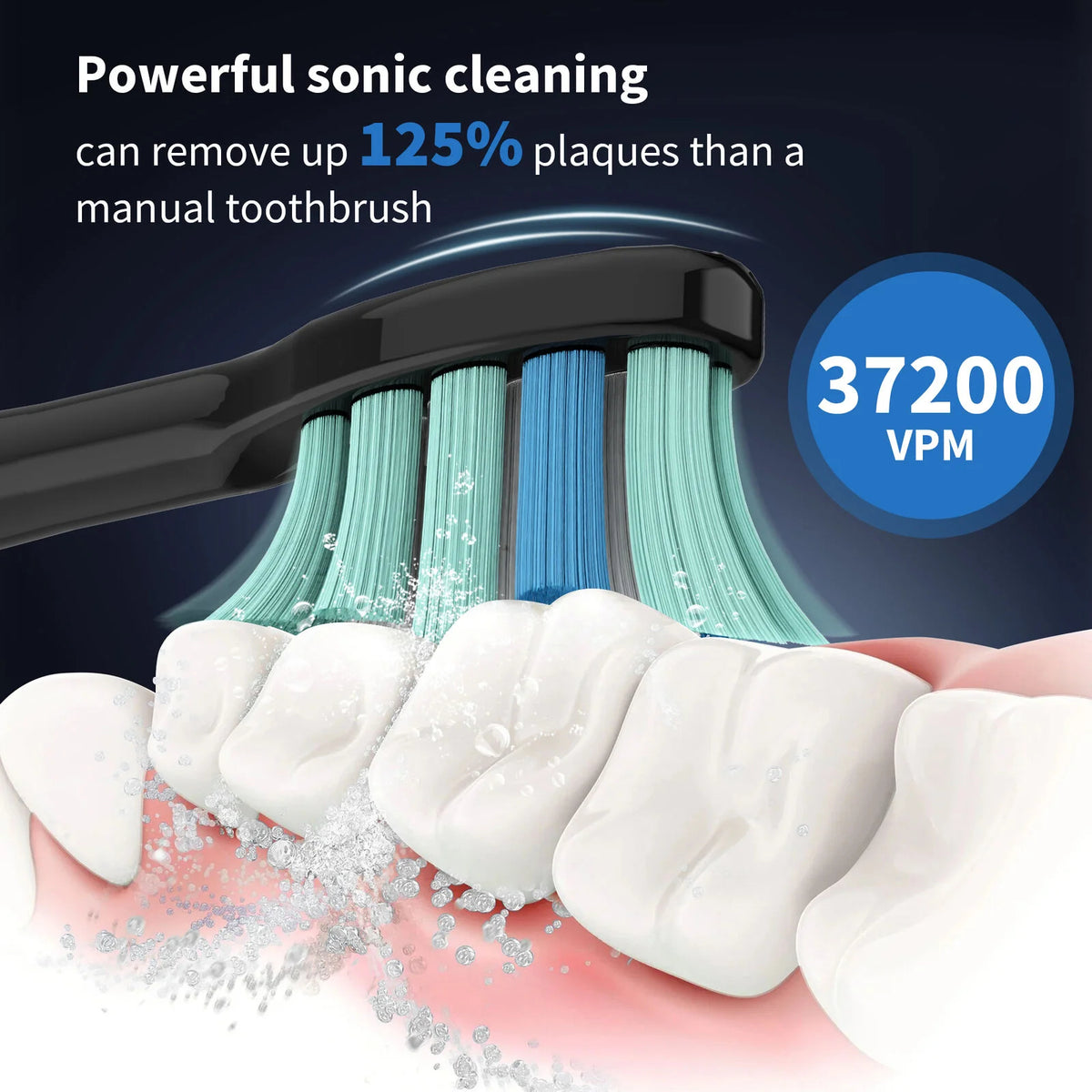 Sonic Electric Toothbrush, 5 Modes, 12 Brush Heads, USB Rechargeable