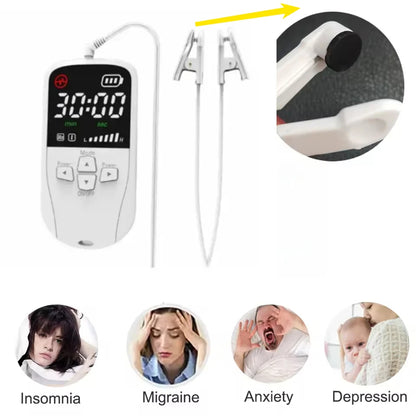 CES Sleep Aid Device | Vagus Nerve Ear Clip Stimulator for Insomnia, Relaxation & Stress Relief