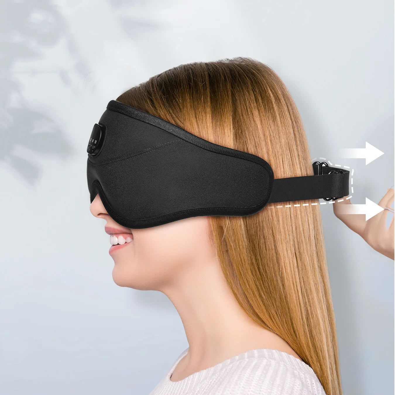 Sleep Headphones Eye Mask | Bluetooth 3D Blackout Sleeping Mask with Wireless Audio for Travel, Naps & Side Sleeping