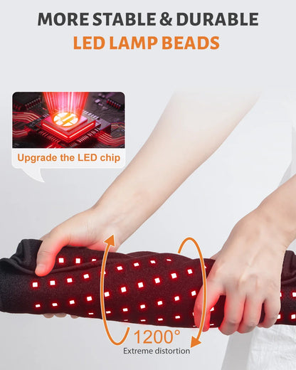 Red Light Therapy Pad | 406 LED 660nm 850nm Infrared Light Therapy Mat for Back, Waist & Body