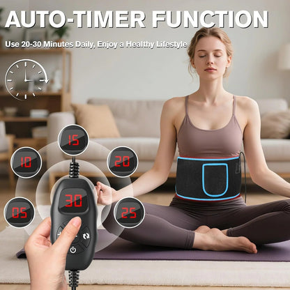 Red Light Therapy Belt | 660nm 850nm Infrared Waist Wrap with Heat for Back Pain Relief & Muscle Recovery