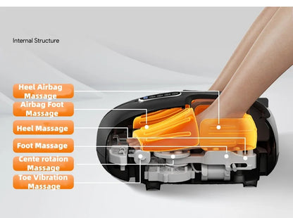 Foot Massager Machine with Heat and Air Compression | Deep Kneading Rollers, Adjustable Intensity, LCD Display & Remote