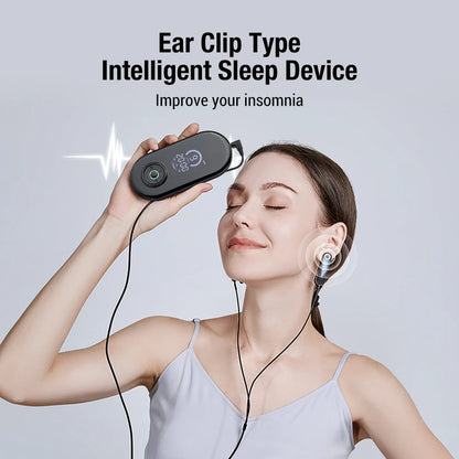 CES Sleep Aid Device | Cranial Electrotherapy Ear Clip Relaxation Device with 9 Intensities & USB-C Charging