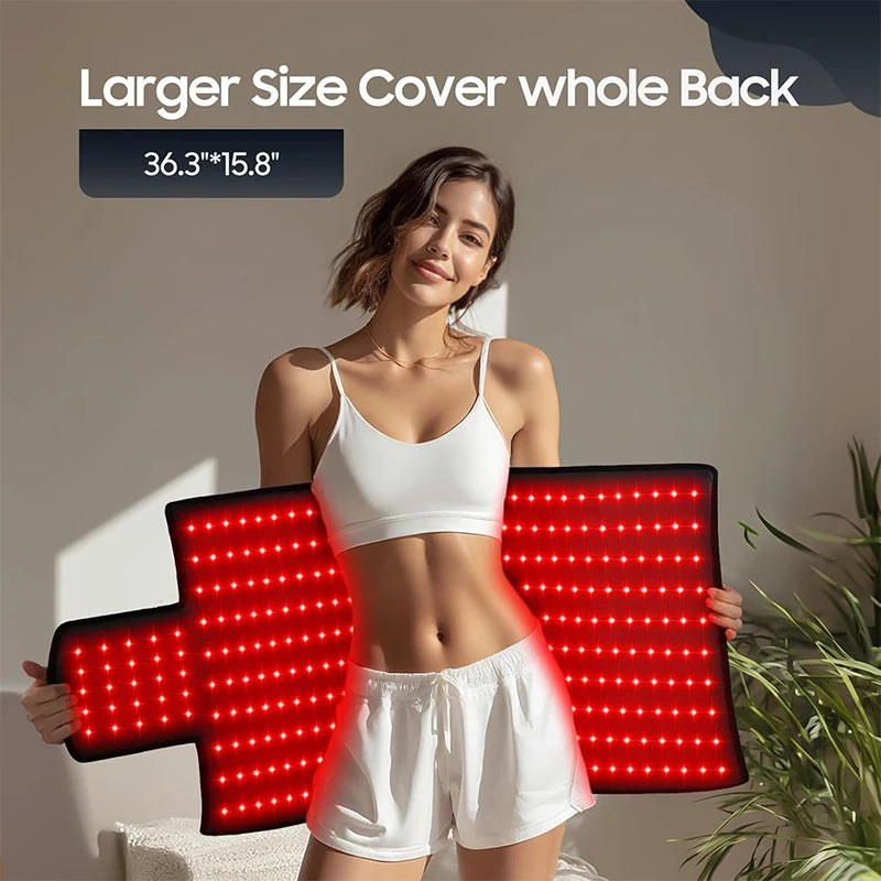 Red Light Therapy Mat | 660nm 850nm Infrared Light Therapy Pad for Pain Relief, Muscle Recovery & Skin Care