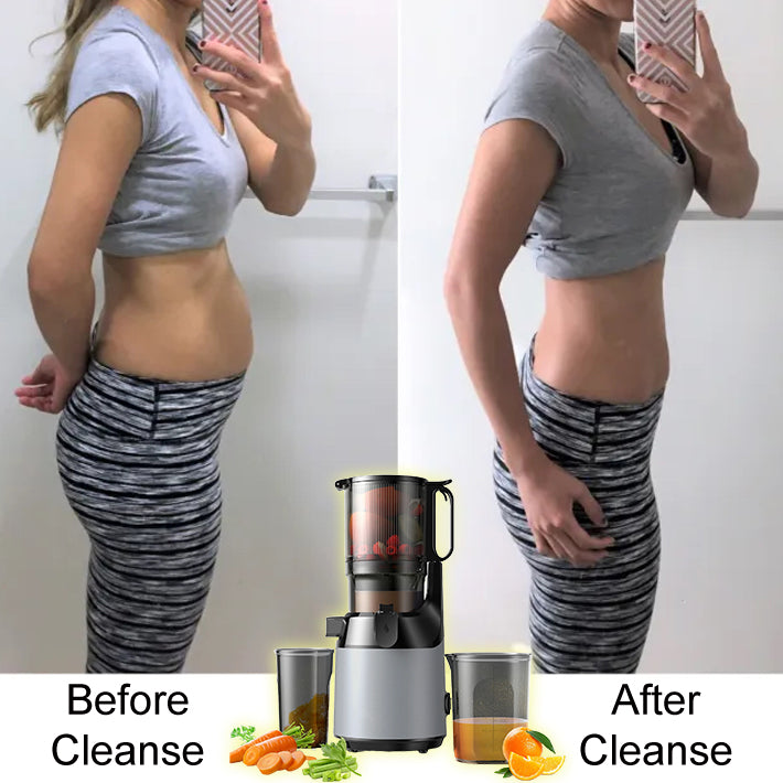 Cold Press Juicer Machine | Wide Chute Slow Masticating Juicer with Quiet Motor, Triple Filter & Easy Clean Rinse Plug | BPA-Free 150W Juicer Extractor