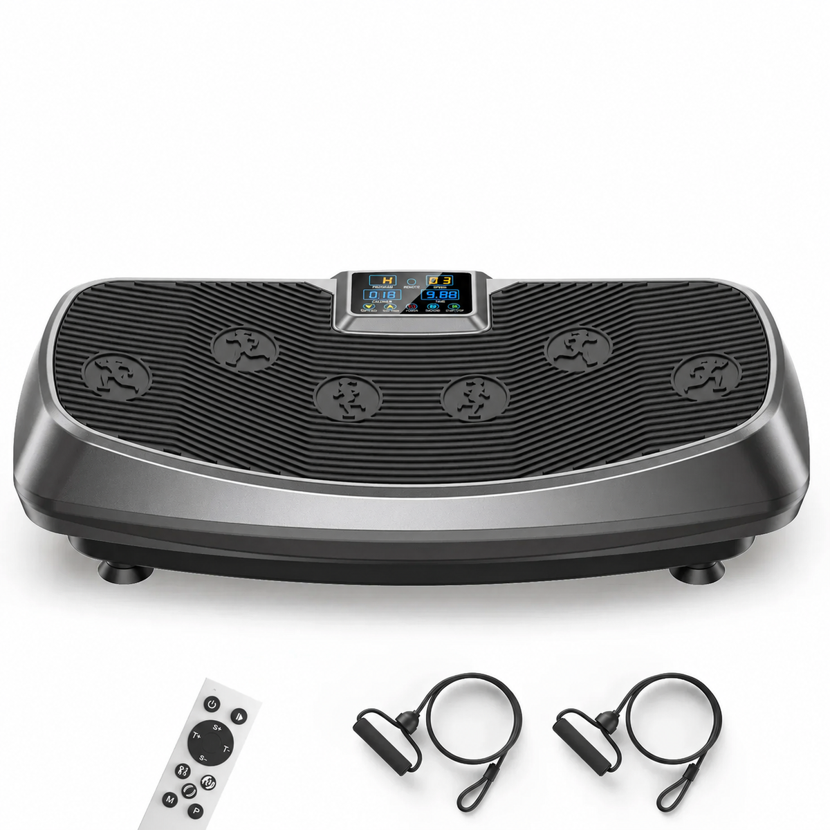 3D Vibration Plate Exercise Machine, 30 Speeds, 3 Movement Modes and Resistance Bands