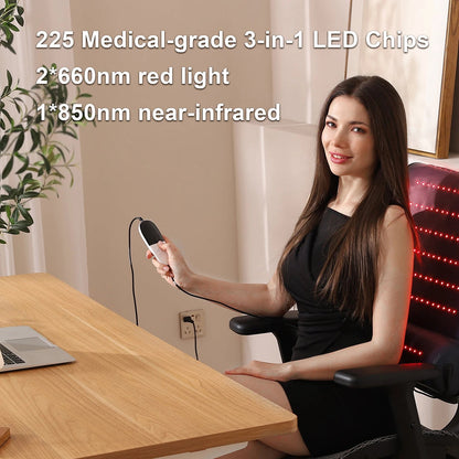 Red Light Therapy Mat with Neck Support | 660nm 850nm Infrared Heat Pad for Neck, Back & Body