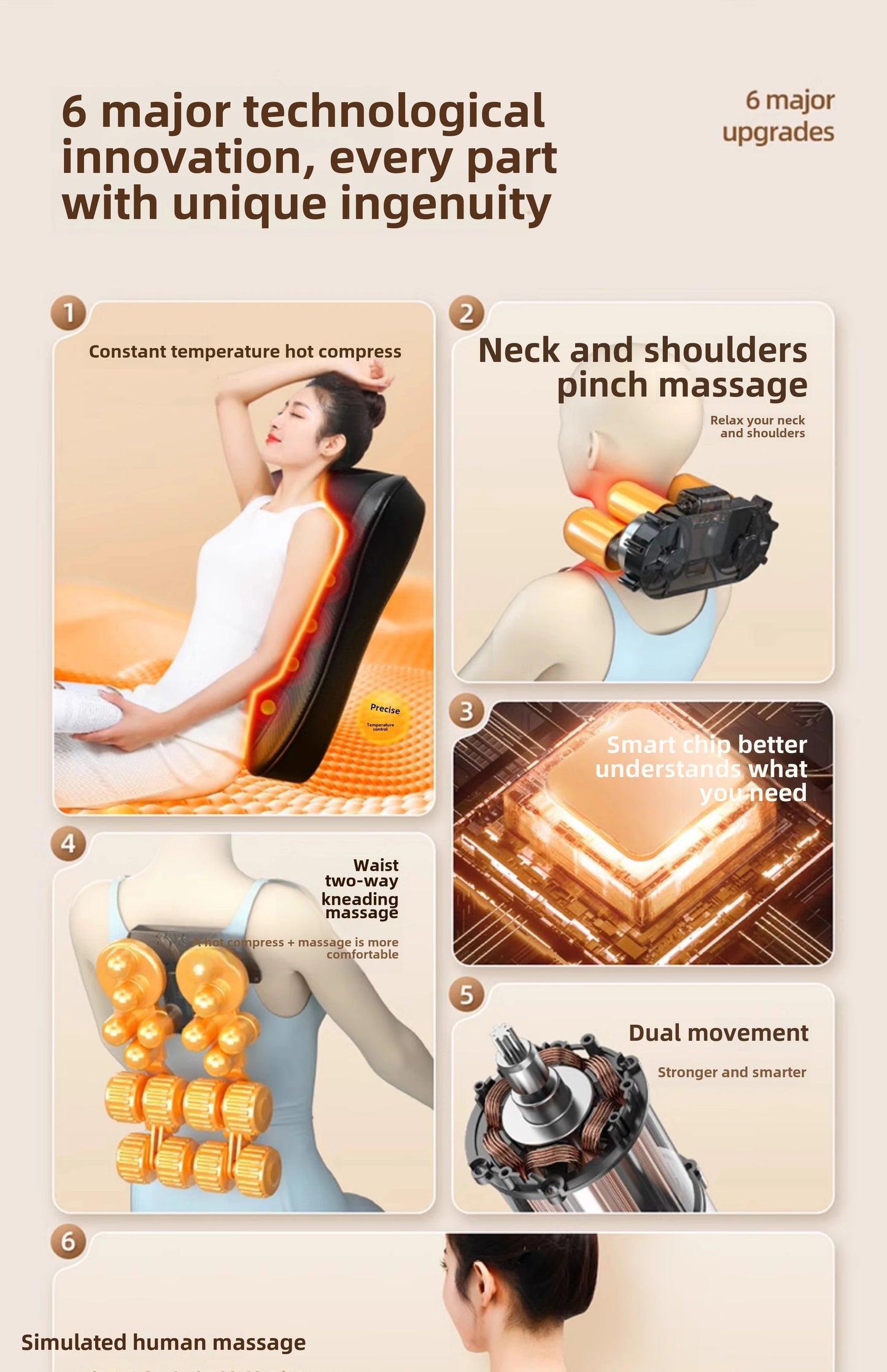 Shiatsu Neck and Back Massager with Heat | Deep Kneading Massage Pillow for Neck, Shoulders & Lower Back