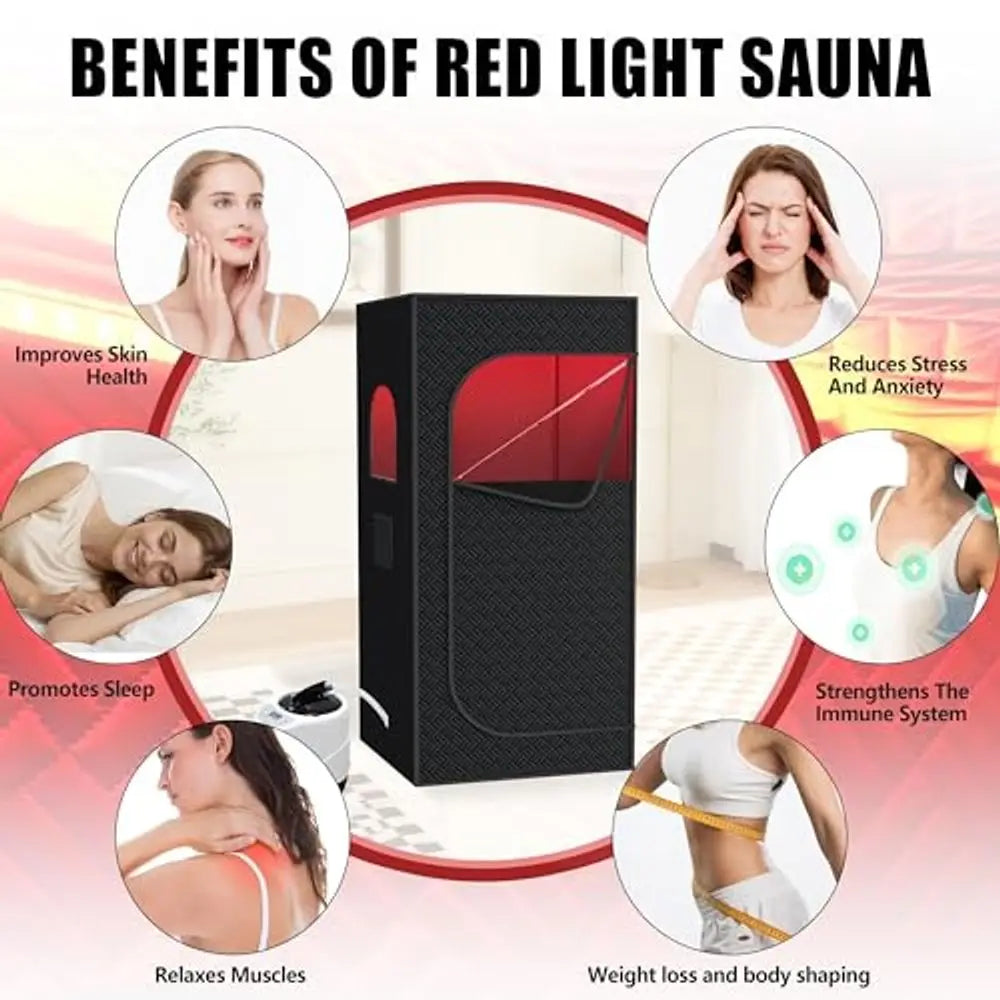 Portable Steam Sauna Tent | Infrared Home Sauna with 2.5L Steam Generator, Chair, 9 Heat Levels & 99-Min Timer