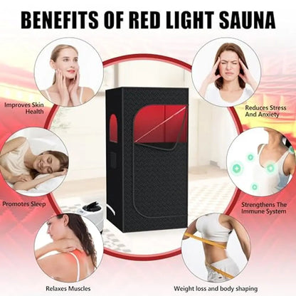 Portable Steam Sauna Tent | Infrared Home Sauna with 2.5L Steam Generator, Chair, 9 Heat Levels & 99-Min Timer