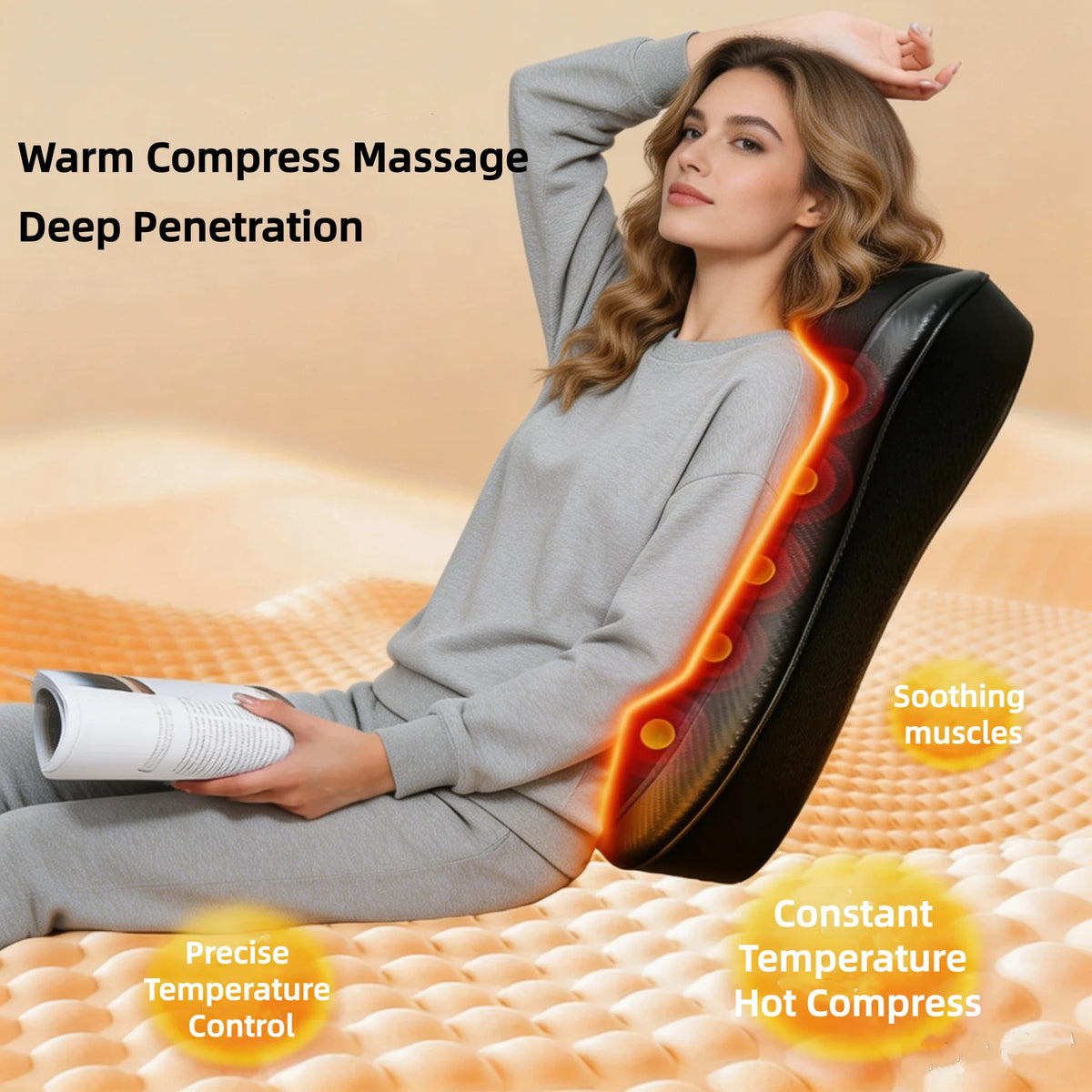 Shiatsu Neck and Back Massage Cushion with Heat