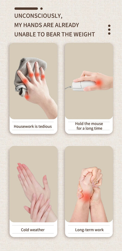Hand Massager with Heat | Cordless Air Compression Hand Massager for Fingers, Palm, Wrist & Hand Pain Relief