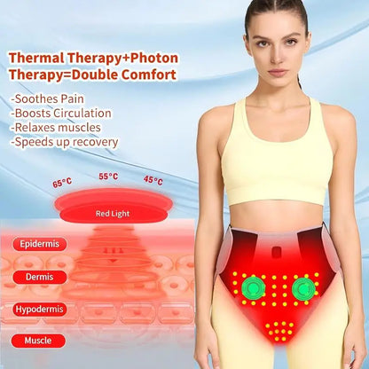 Period Heating Underwear | Women’s Heated Briefs with Red Light Therapy, 3 Heat Levels & Lower Belly Warmth