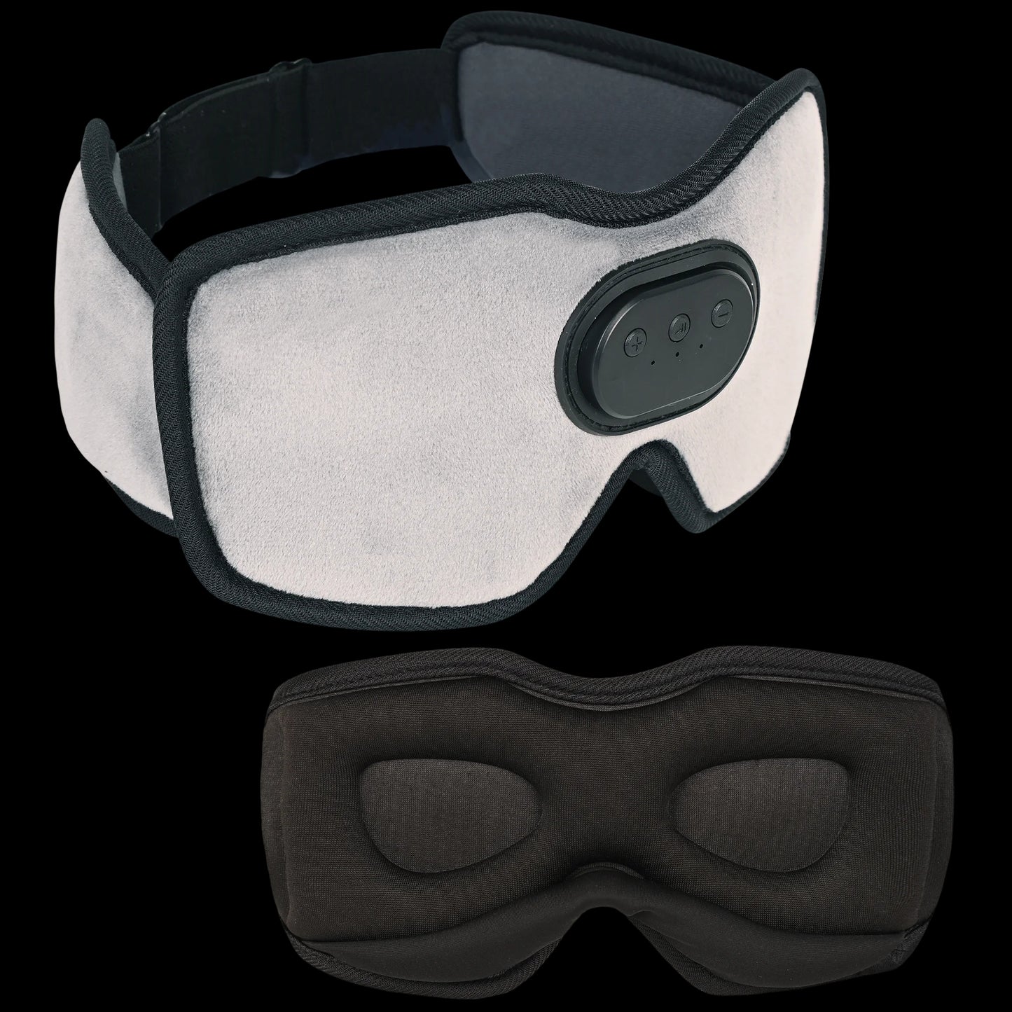 Sleep Headphones Eye Mask | Bluetooth 3D Blackout Sleeping Mask with Wireless Audio, 10H Playtime & Side Sleeper Comfort 3D Grey