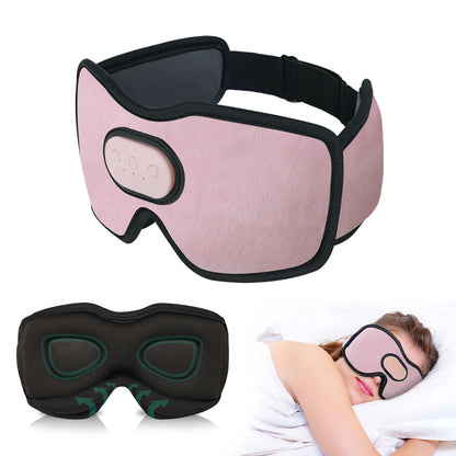 Sleep Headphones Eye Mask | Bluetooth 3D Blackout Sleeping Mask with Wireless Audio, 10H Playtime & Side Sleeper Comfort 3D Pink