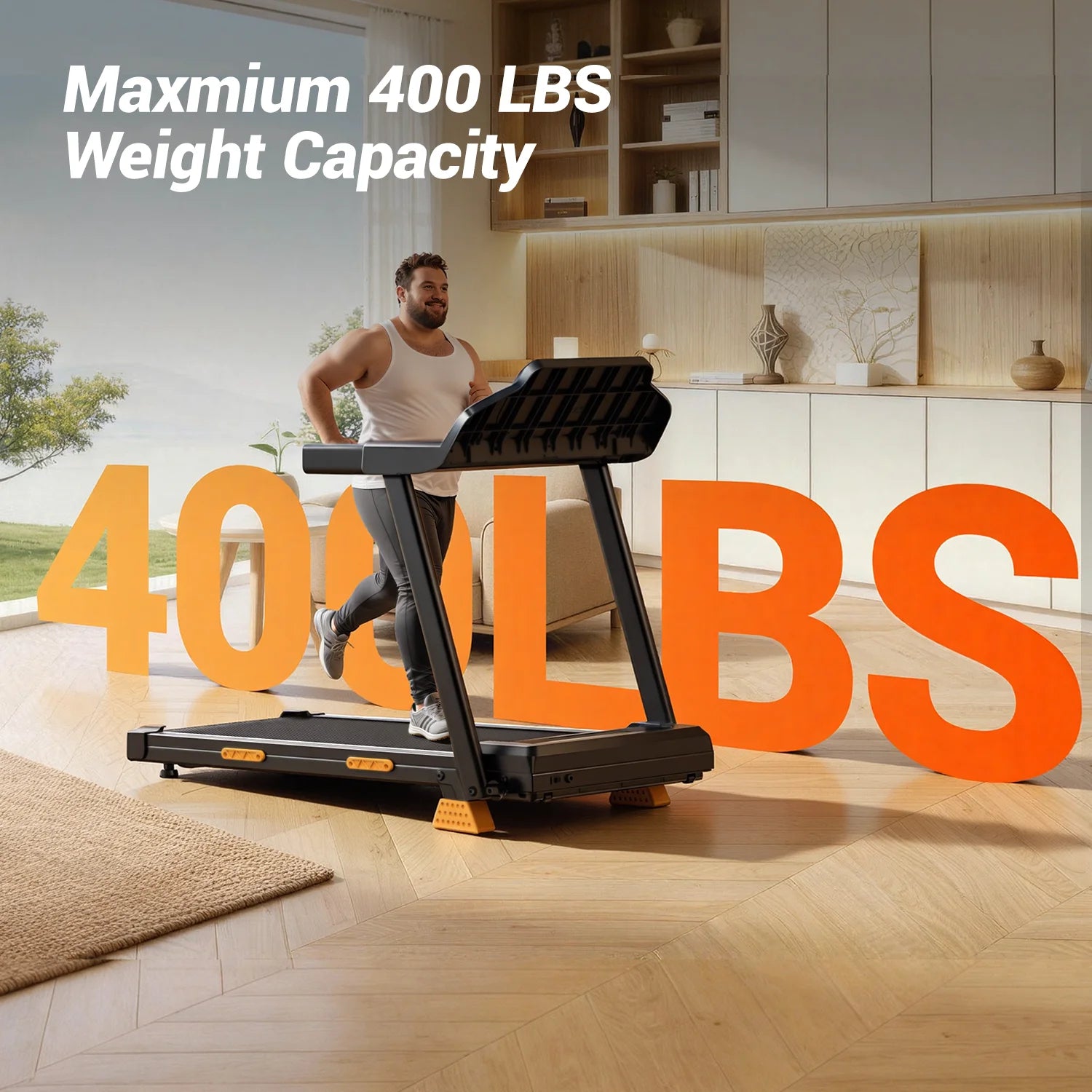 Foldable Smart Treadmill | 3.0HP Brushless Motor, Quiet <45dB, Bluetooth Audio, 7-Layer Shock Absorption & LED Display | Compact Home Running Machine