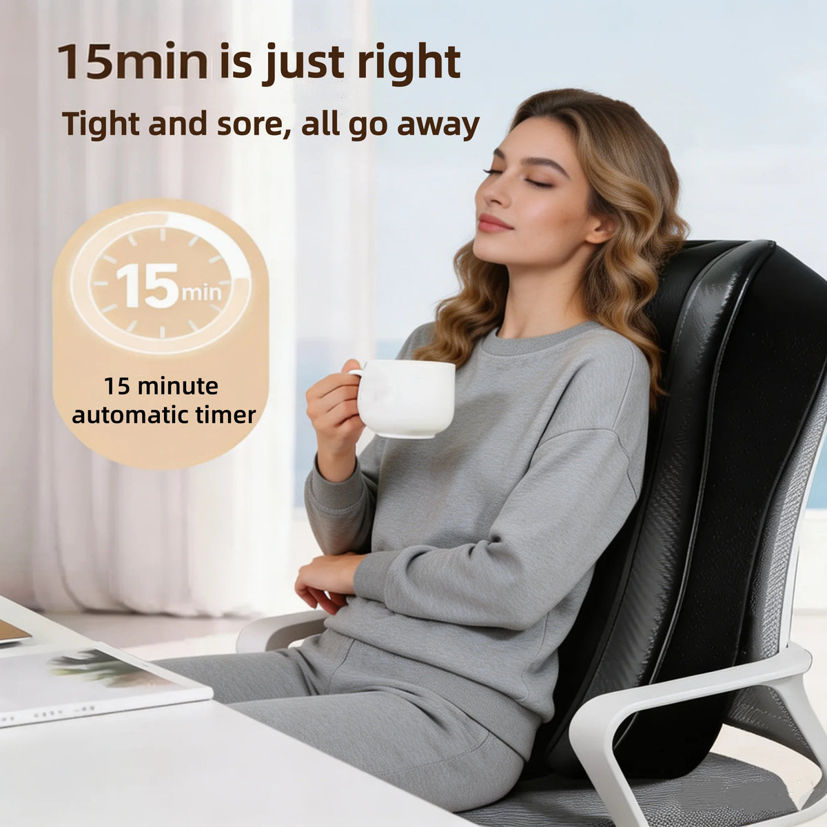 Shiatsu Neck and Back Massage Cushion with Heat