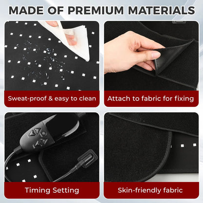 Red Light Therapy Belt | 210 LED 660nm 850nm Infrared Heating Wrap with Remote & Adjustable Heat