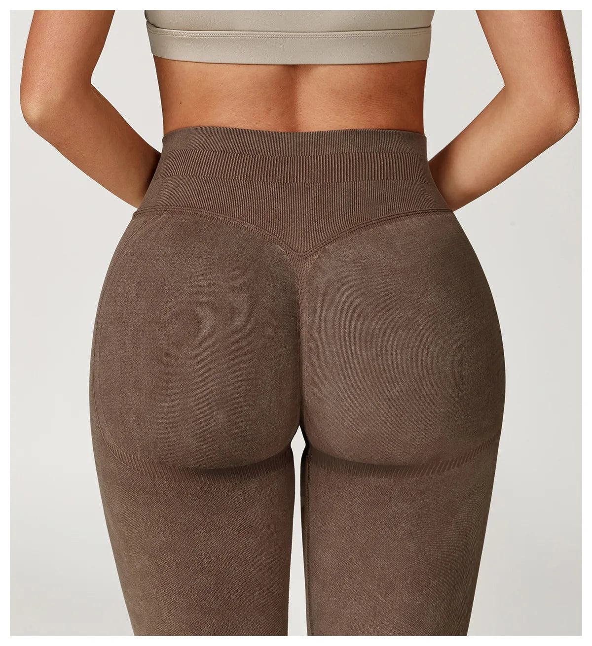 Seamless Yoga Leggings for Women | High Waisted Ribbed Workout Leggings with Stretch Compression Fit