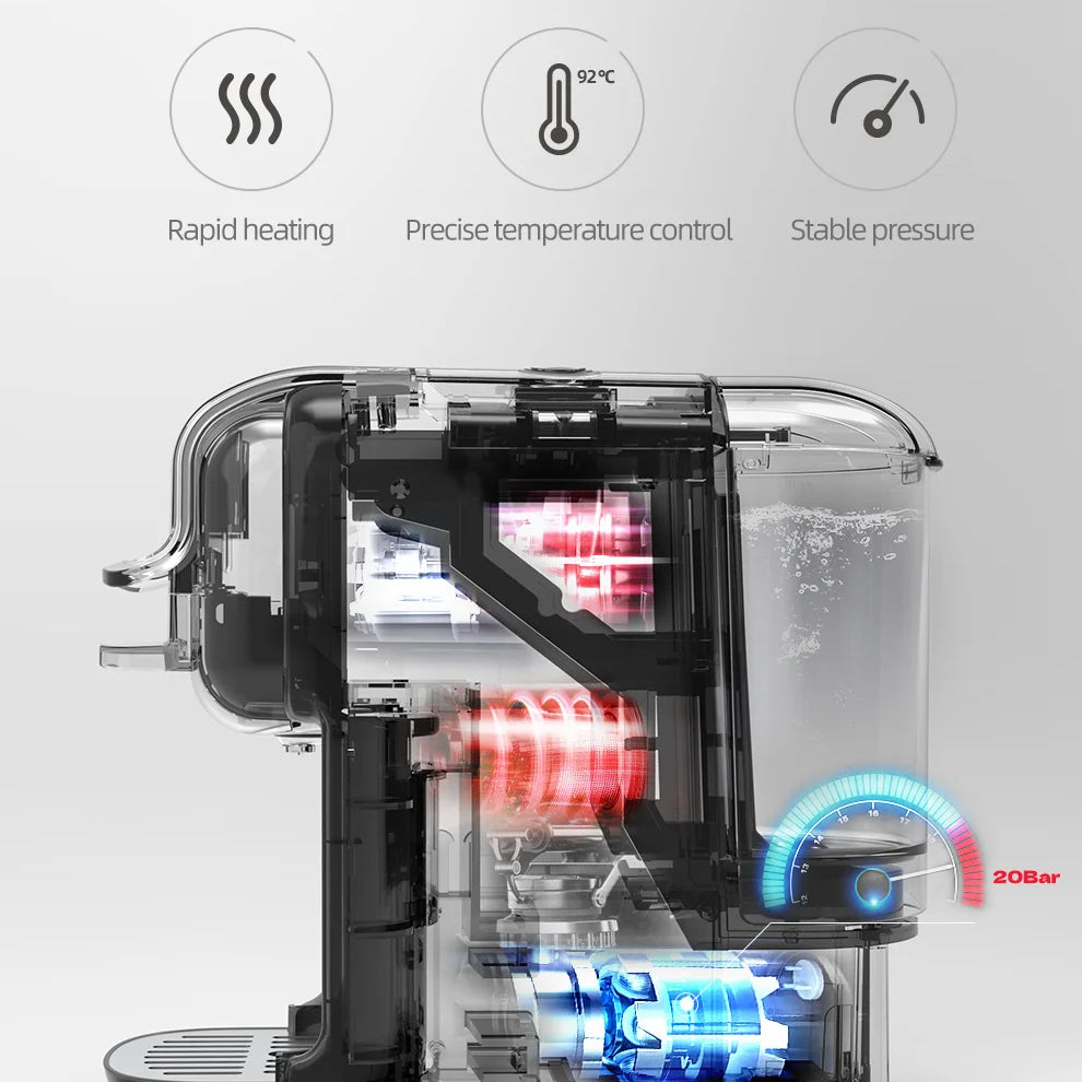 5-in-1 Pod and Ground Coffee Maker with Interchangeable Adapters
