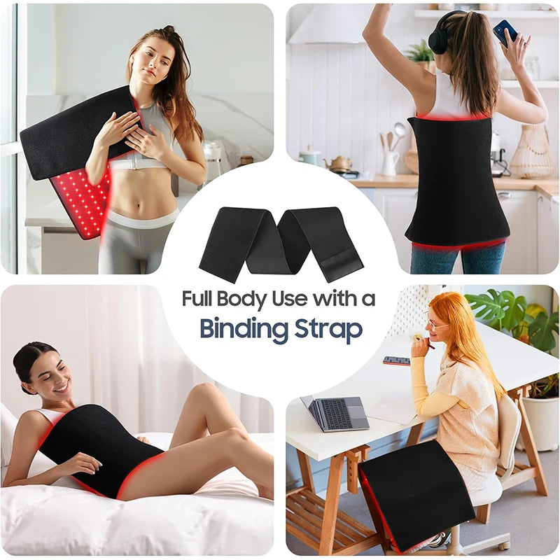 Red Light Therapy Mat | 660nm 850nm Infrared Light Therapy Pad for Pain Relief, Muscle Recovery & Skin Care