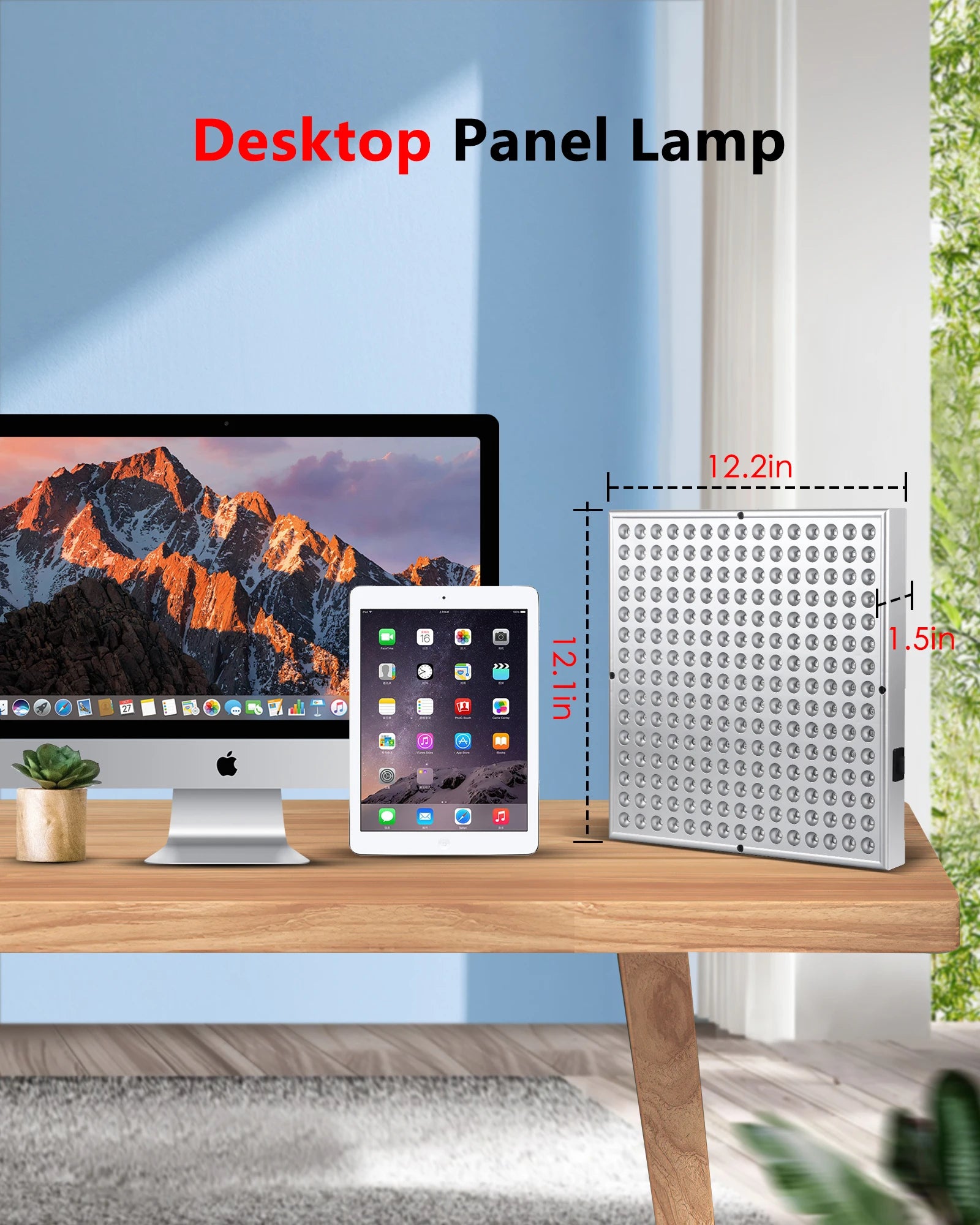 Red Light Therapy Panel | 660nm 850nm Near Infrared LED Lamp for Face, Body & Skin Care