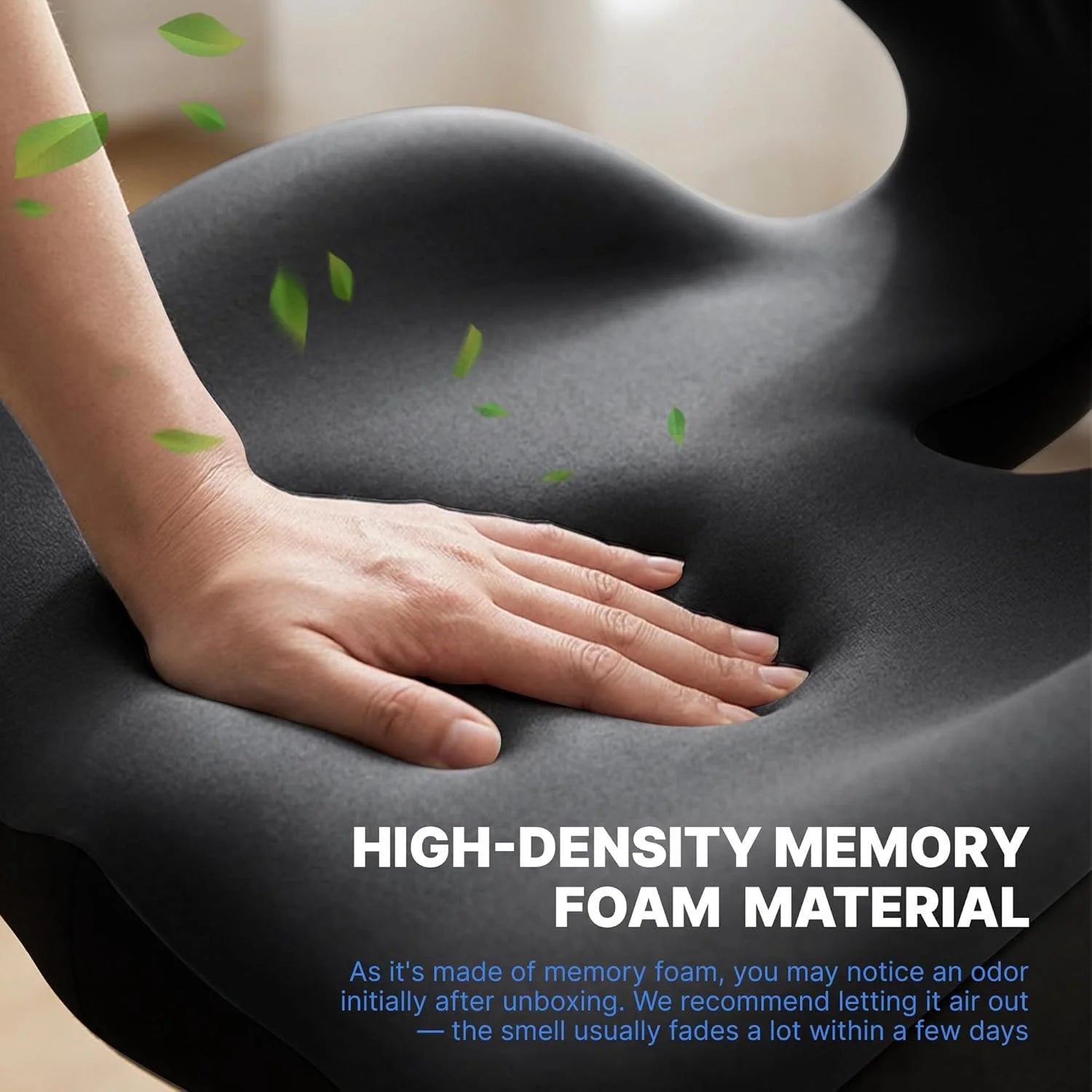 Memory Foam Seat Cushion with Lumbar Support | Ergonomic Office Chair Cushion for Back, Coccyx and Hip Support