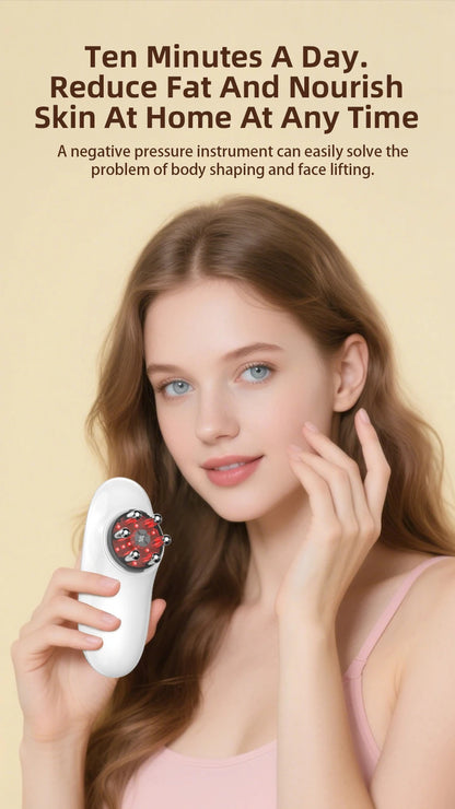 Body Sculpting Massager | 5-in-1 Cellulite Massager with Suction, Microcurrent, LED Light & Lymphatic Drainage