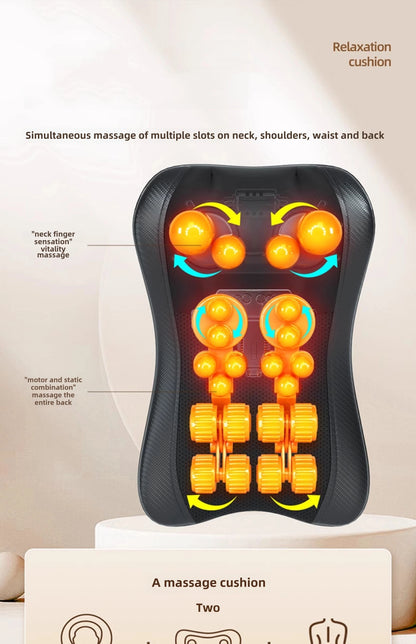 Shiatsu Neck and Back Massager with Heat | Deep Kneading Massage Pillow for Neck, Shoulders & Lower Back