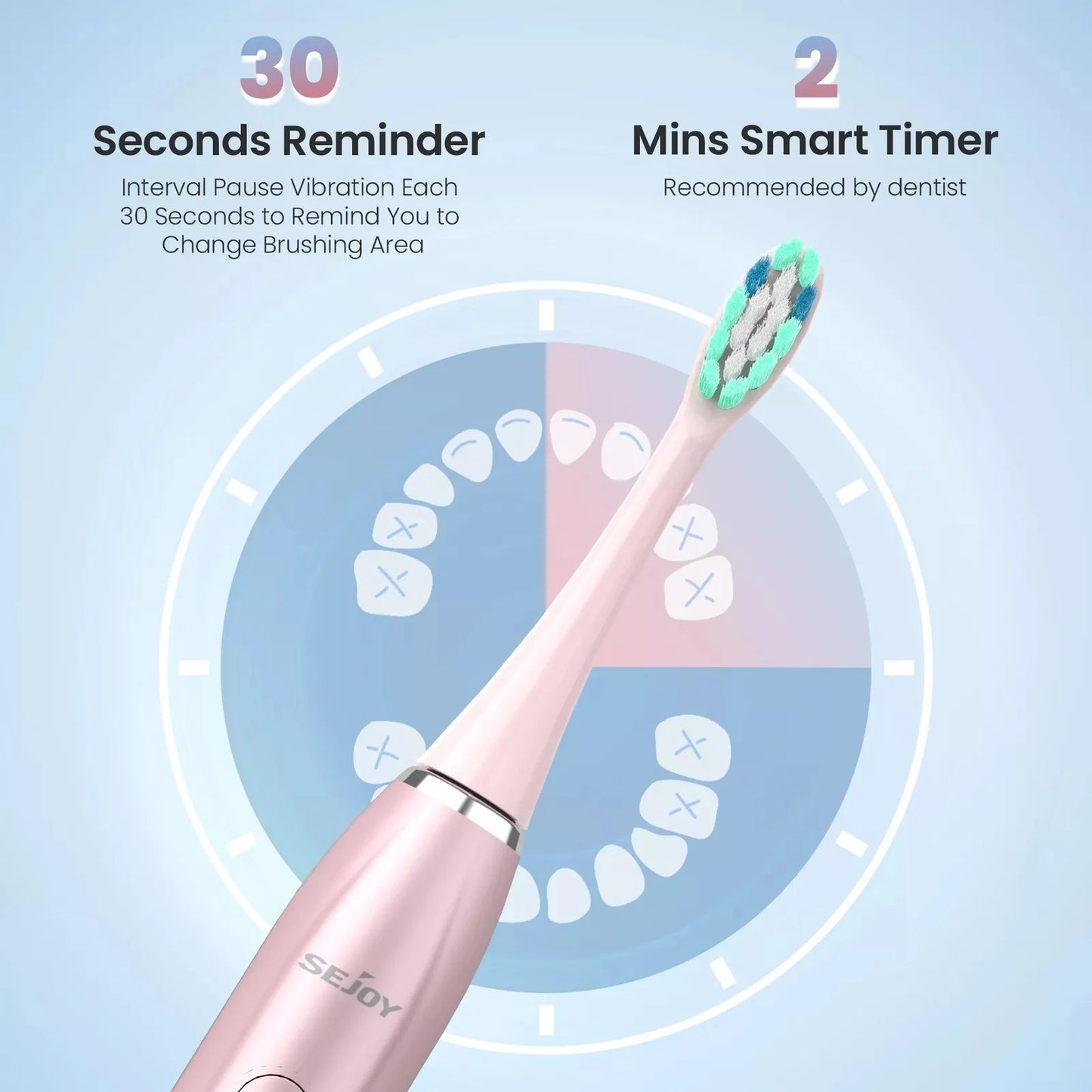 Sonic Electric Toothbrush | 37,200 Vibrations/min Deep Clean | 5 Modes, 12 Brush Heads, 30-Day Battery | Dentist-Level Oral Care & Travel-Friendly Design